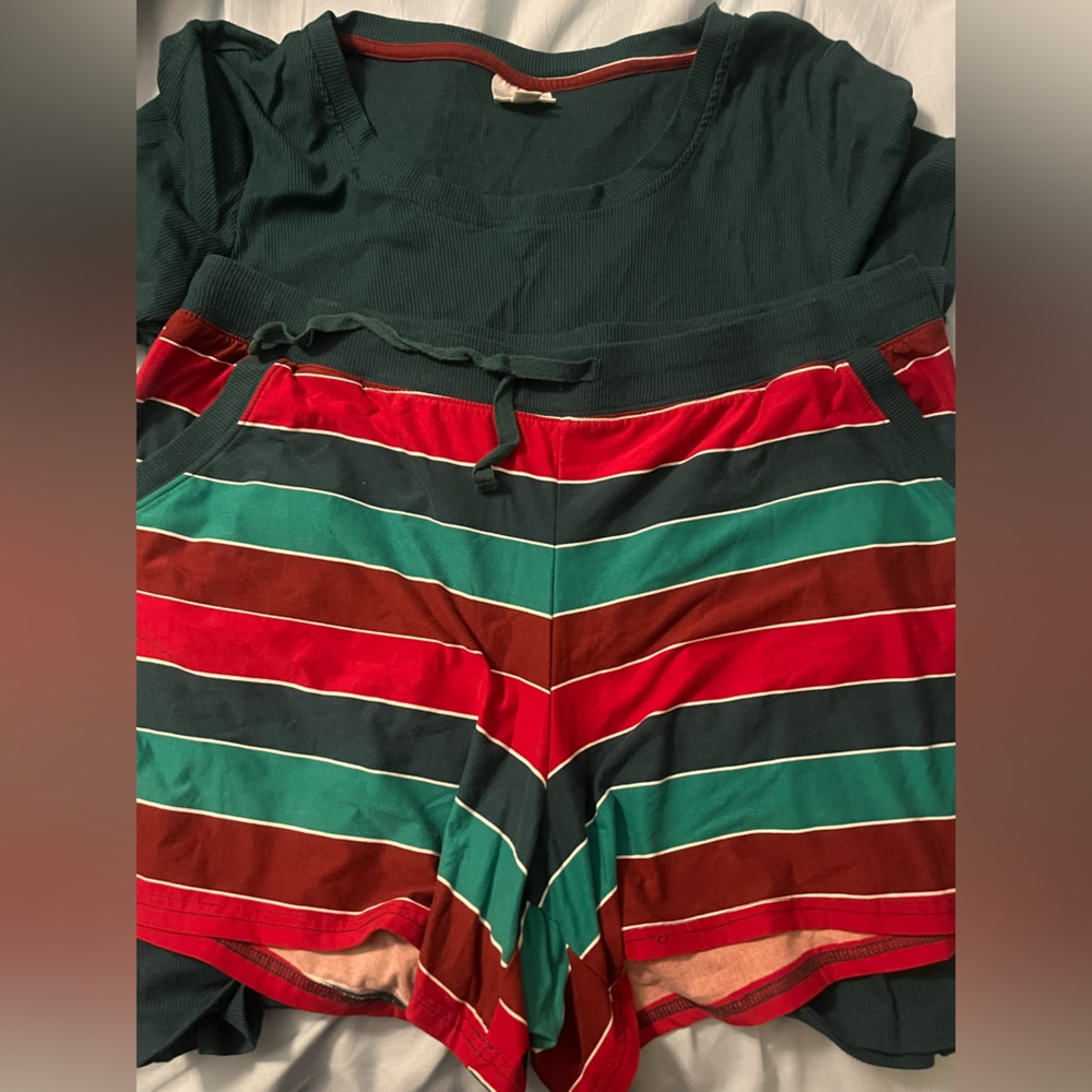 LuLaRoe Dream Teal and Red Garment